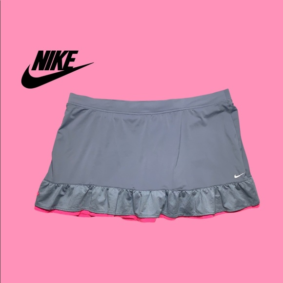 Nike Gray Pink Tennis Skort Skirt Size L